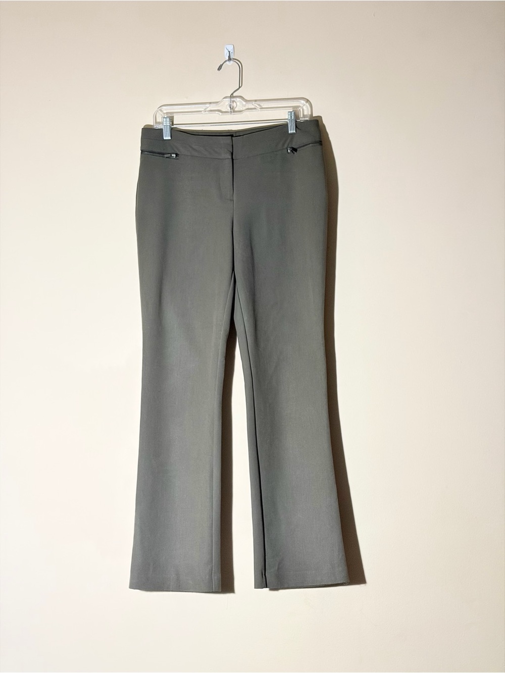 Worthington Size 6 Olive Gray Boot-Cut Business Casual Perfect Trousers